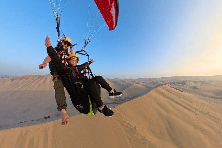 Paragliding over the Huacachina Desert