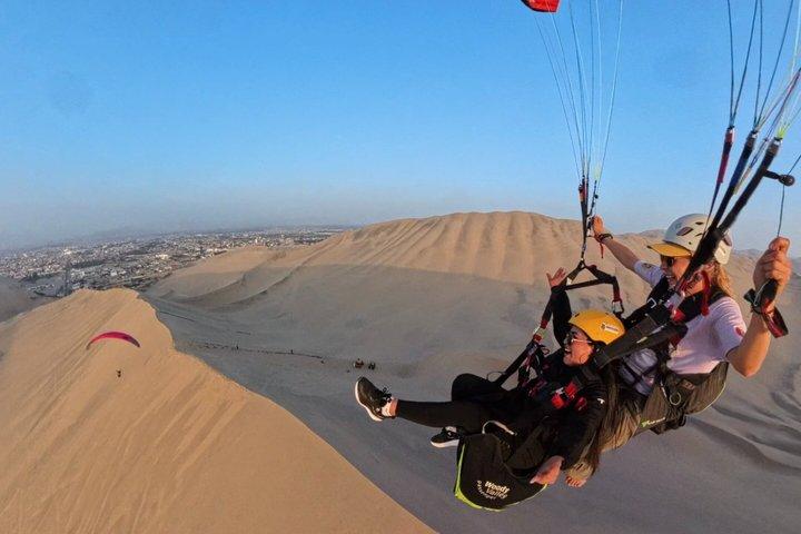 Paragliding over the Huacachina Desert