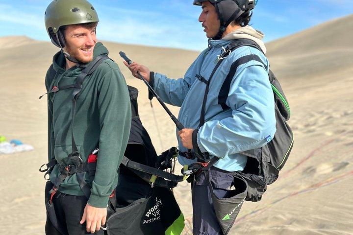 Paragliding over the Huacachina Desert