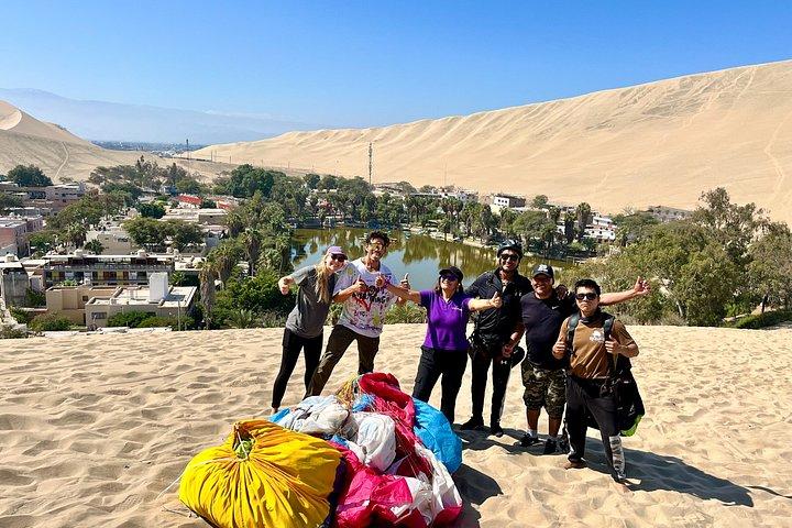 Paragliding over the Huacachina Desert