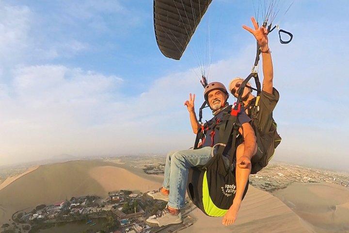 Paragliding over the Huacachina Desert