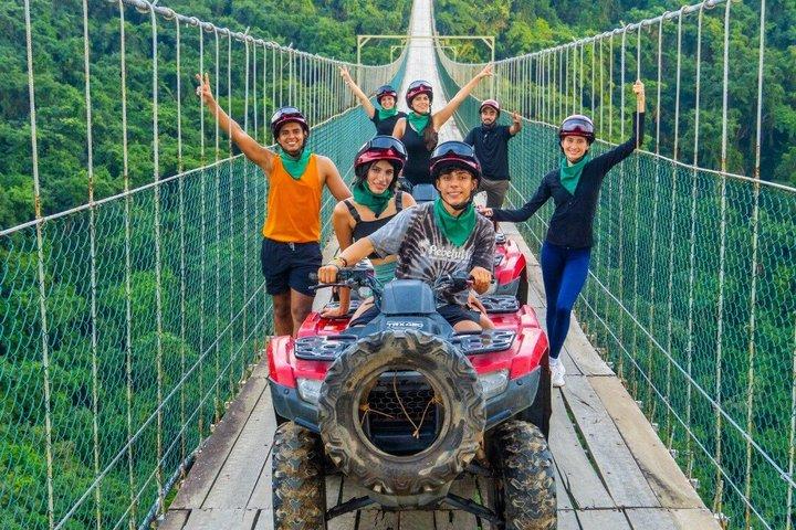 Combo ATV Jorullo Bridge + Zipline Tour and Mule Ride