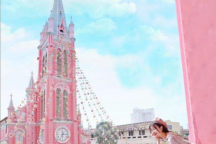 サイゴンピンク教会、コーヒー&おいしいランチアドベンチャー