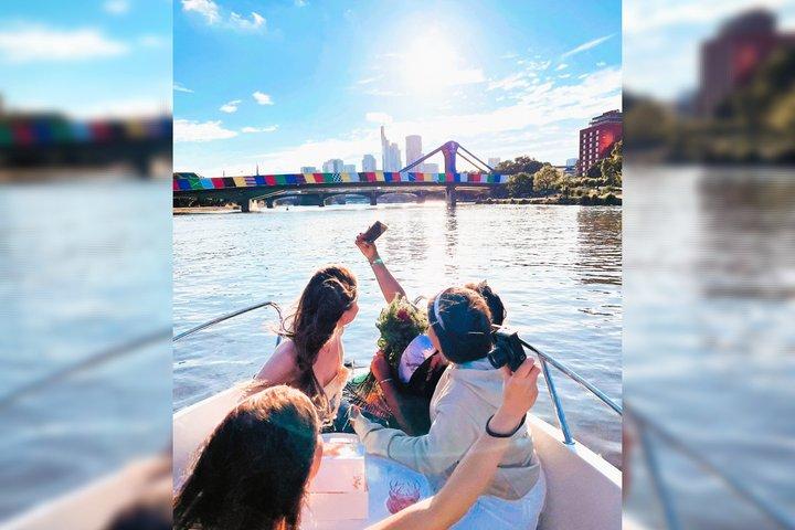 フランクフルトプライベートボートツアー:スピード感あふれるクルーズとスカイライン観光