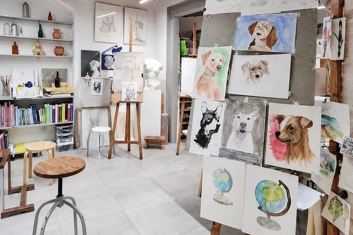 フィレンツェ中心部のルネサンス絵画教室