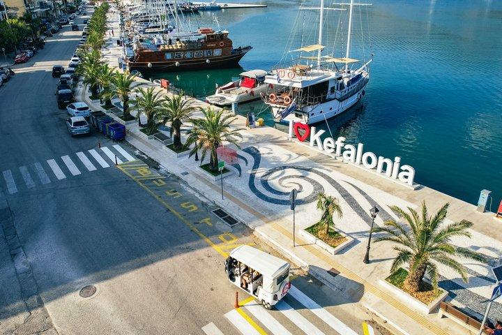 Cefalonia Tuk Tuk Tour della città di Argostoli e viste costiere