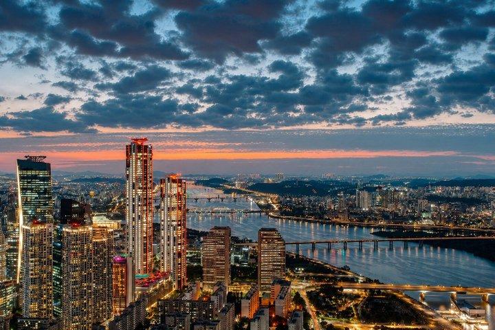 Nachtcruise op de Seoul Han-rivier: gebouw 63 & Gwangjang-markt
