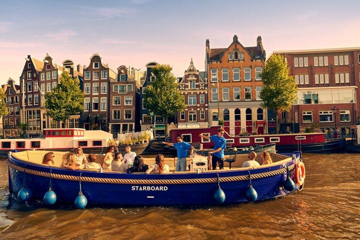 Amsterdam : crociera sui canali con locatore locale, bevande e opzione boccone