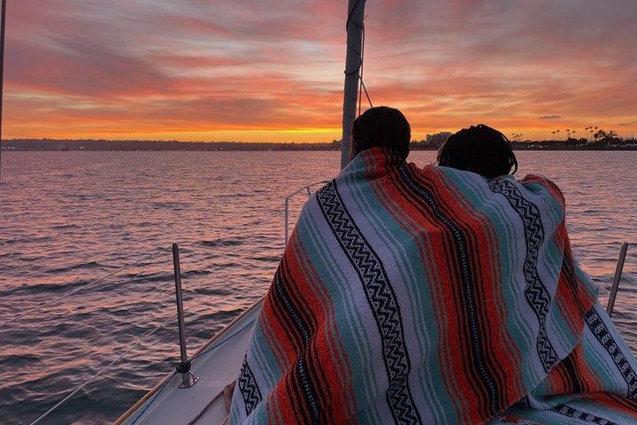 Spectaculaire Coucher de soleil Voile sur la baie de San Diego