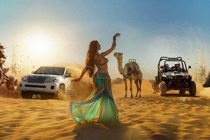 VIP Red Dunes Desert Safari & Camel Ride, Live Shows,BBQ Dinner
