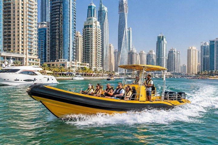 Dubai Marina RIB Boat Tour Atlantide, Burj Al Arab e JBR