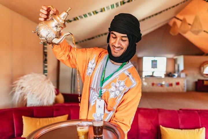 Marrakech: Agafay Desert Sunset, Camel Ride, Dinner and Fire Show