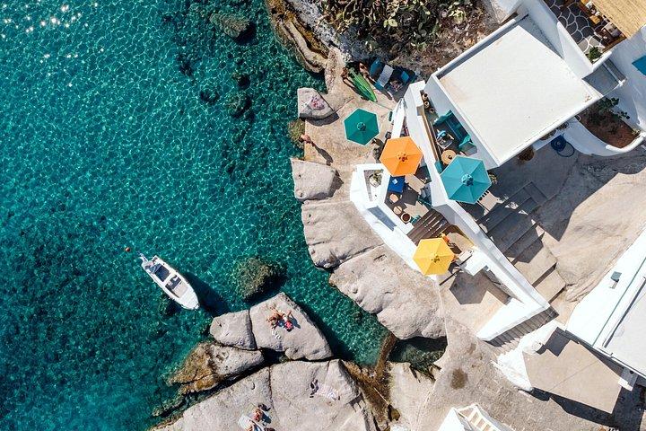 Milos : プライベートボートツアー—Kleftiko Sarakiniko Poliegos
