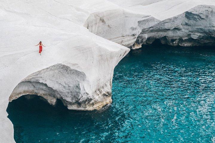 Milos : プライベートボートツアー—Kleftiko Sarakiniko Poliegos
