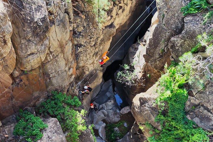 テネリフェのフェラタ通りにある初心者向けバーティカルアドベンチャーパーク