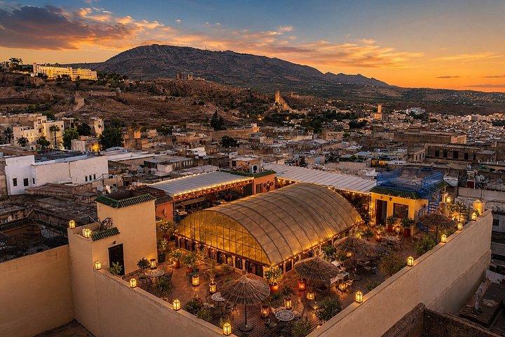 Fez Rooftop Sunset Tea & Dinner at Palais Traditionnel