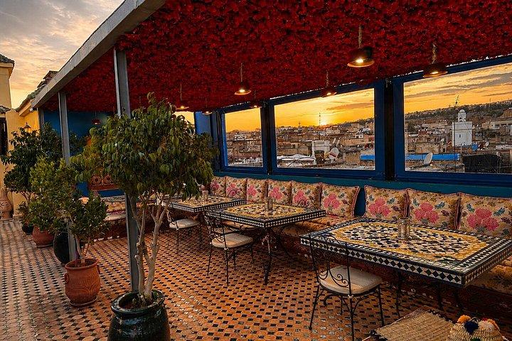 Fez Rooftop Sunset Tea & Dinner at Palais Traditionnel