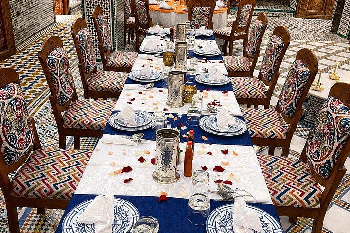 Fez Rooftop Sunset Tea & Dinner at Palais Traditionnel