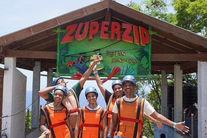 Roatan Zuperman Zip and Zipline Tours Experience
