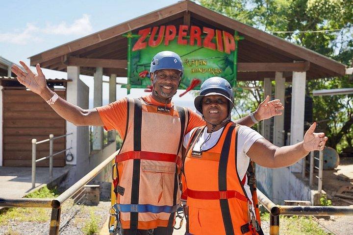 Roatan Zuperman Zip and Zipline Tours Experience