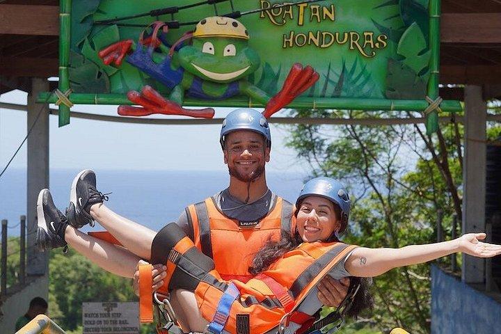 Roatan Zuperman Zip and Zipline Tours Experience