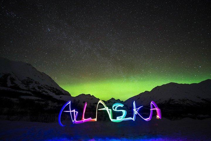 アンカレッジ オーロラ ツアーとオーロラの写真