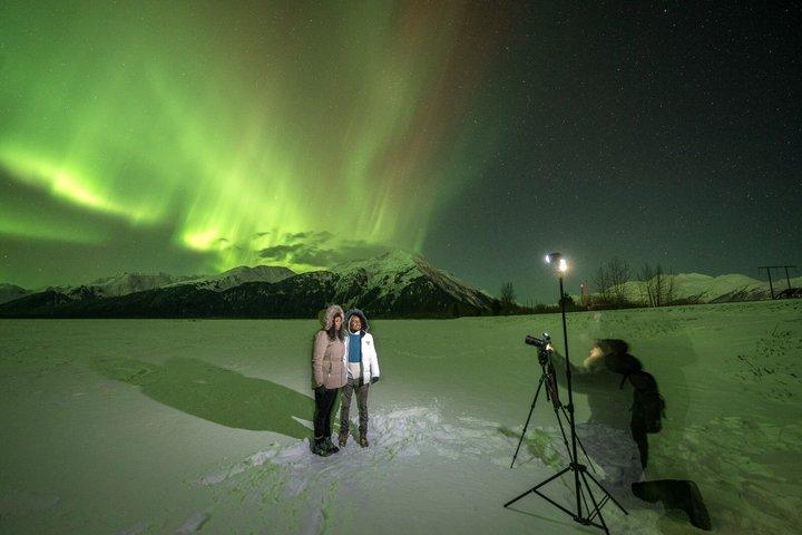 アンカレッジ オーロラ ツアーとオーロラの写真