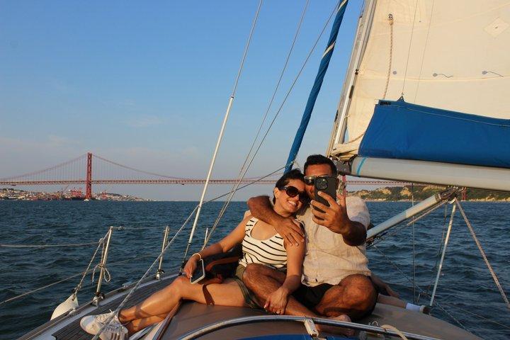 Sunset Lisbon Boat Tour with Welcome Drink