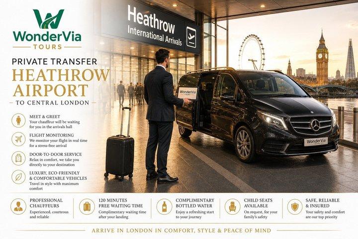 Private Transfer Heathrow Airport to Central London Hotels