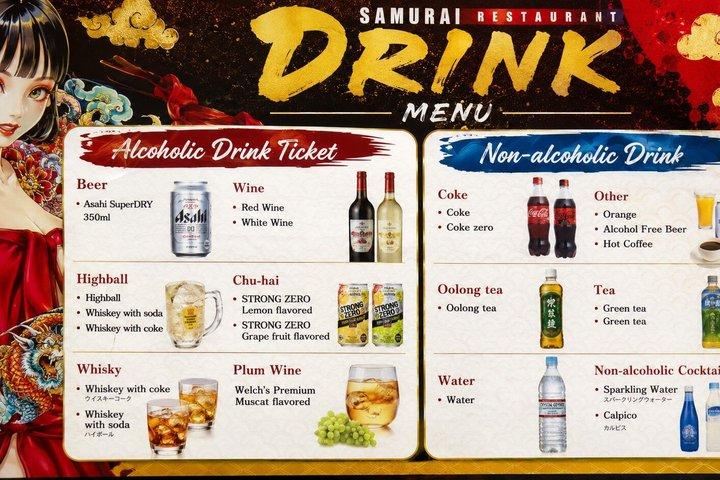 Entrada para el Show Samurai con 2 Bebidas + Set de Matcha : SHINJUKU *Edades 18 +