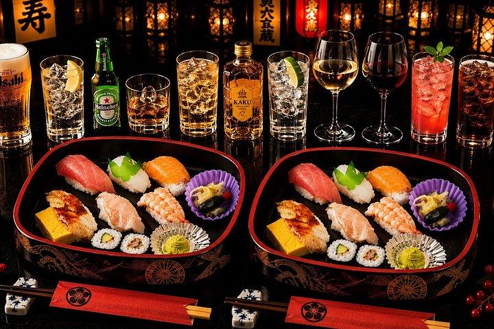 18+サムライレストランショーチケット(寿司付き ) & アルコールドリンク1杯
