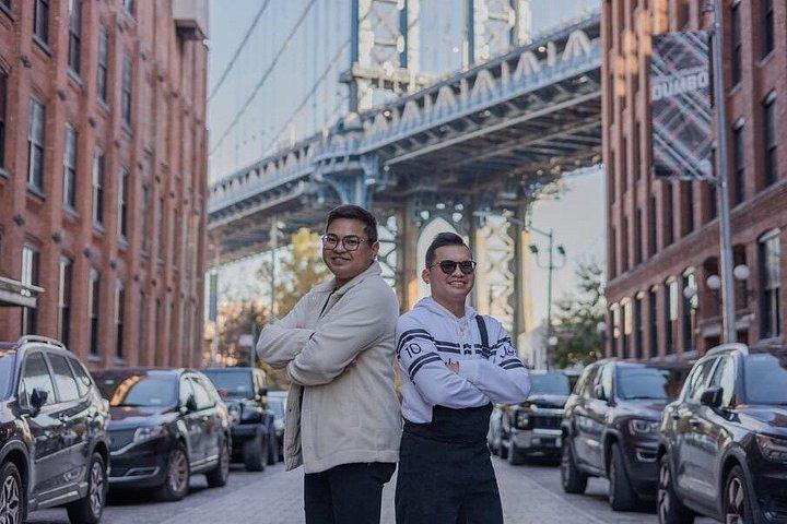 ニューヨークのブルックリン橋でプロによる写真撮影