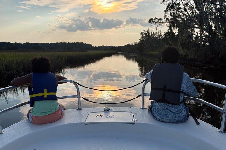 Avondcruise rond afgelegen getijdenzoutmoeras