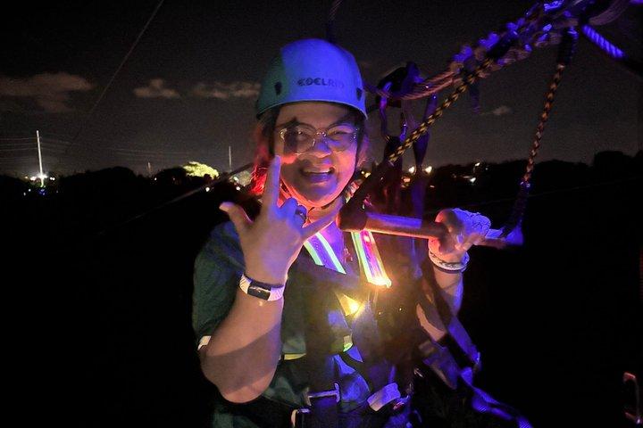 Night Zipline: 3 Zipline Adrenaline Adventure