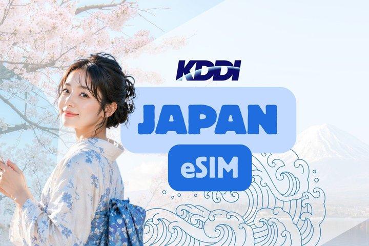 KDDI Giappone eSIM con dati 5G / 4G illimitati
