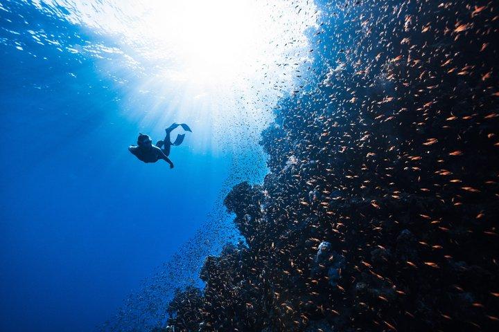 バリ島シュノーケリングブルーラグーン水中カメラ付き
