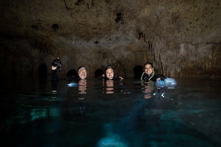 2 Dives in Cavern Dos ojos Chac mool or Chikin Ha