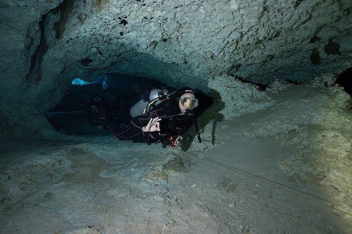 2 Dives in Cavern Dos ojos Chac mool or Chikin Ha
