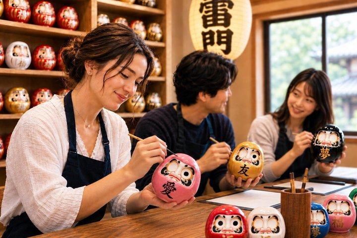 Crie seu próprio Daruma | Asakusa Calligraphy Experience