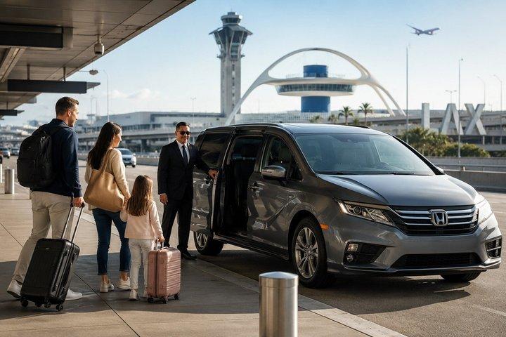 ホテル、ディズニーランド＆クルーズポートへのLAX空港プライベート送迎