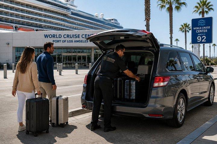 ホテル、ディズニーランド＆クルーズポートへのLAX空港プライベート送迎