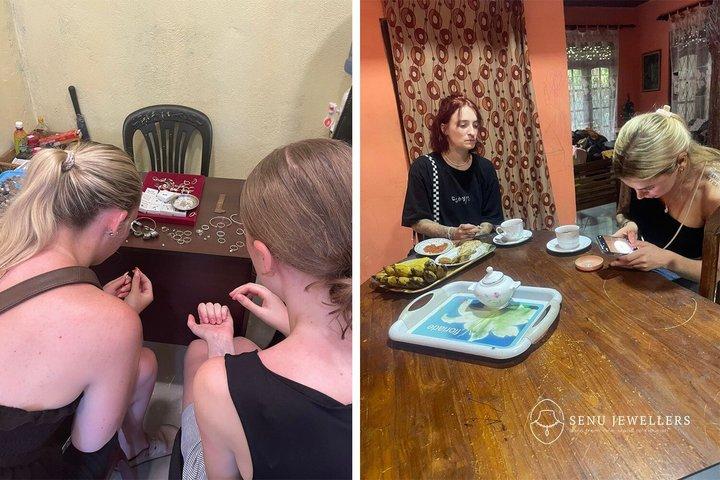軽食＆冷たいビールサプライズでゴールで指輪作り体験