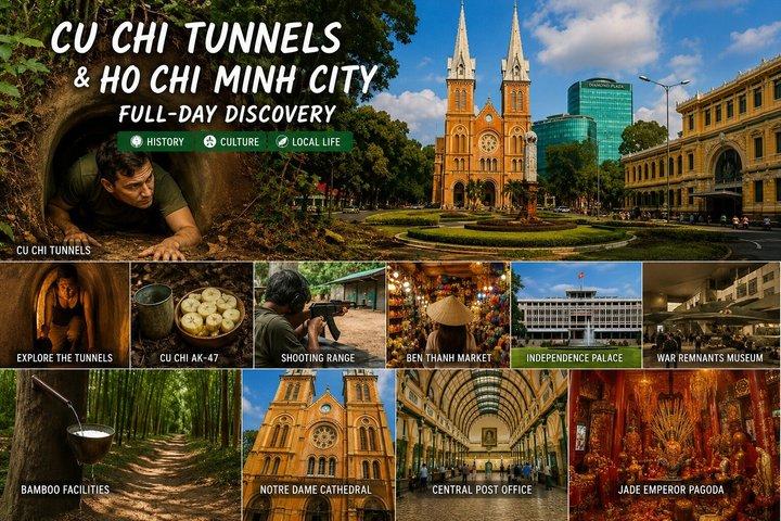 From Ho Chi Minh city: Cu Chi Tunnels & Saigon Full-Day