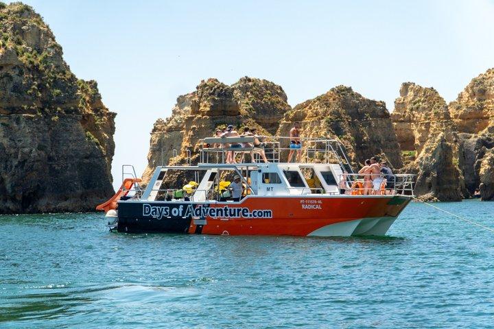 De Lagos: Kayak Tour das Cavernas de Ponta da Piedade de barco