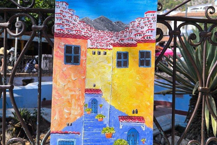 Chefchaouen painting class with a local