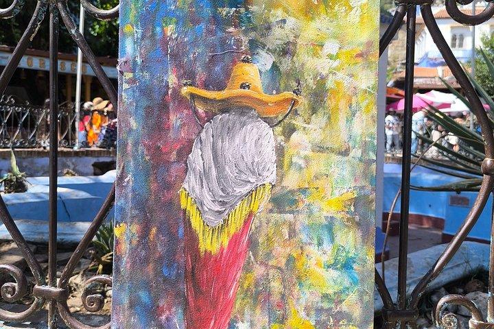 Chefchaouen painting class with a local