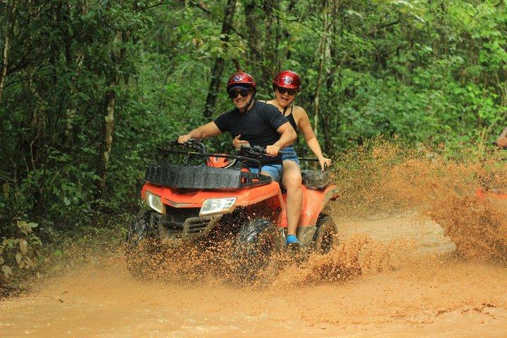 ATV Abenteuer Tour Zipline und Cenote Schwimmen in Playa del Carmen