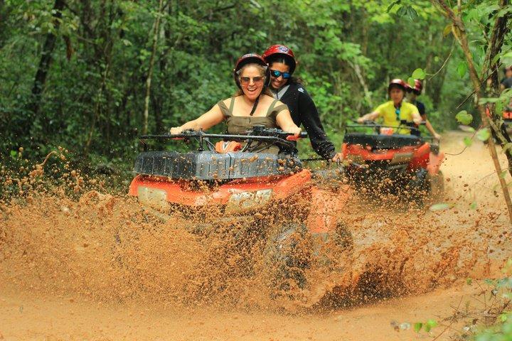 ATV Abenteuer Tour Zipline und Cenote Schwimmen in Playa del Carmen