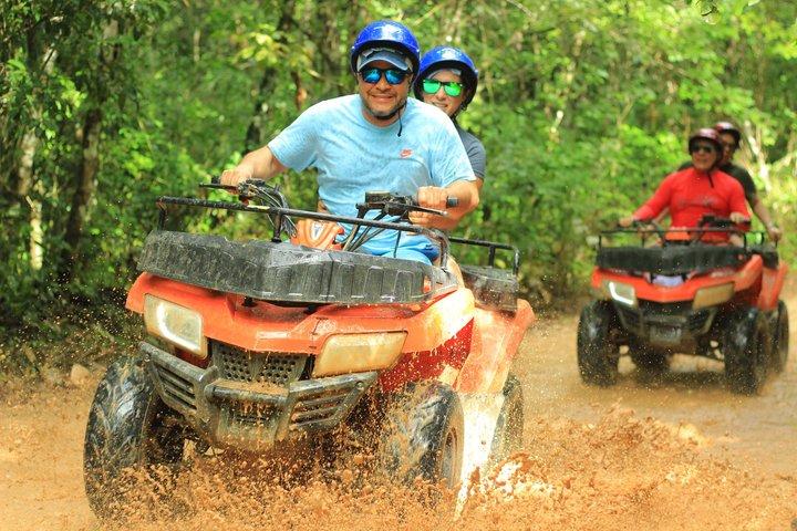 ATV Abenteuer Tour Zipline und Cenote Schwimmen in Playa del Carmen
