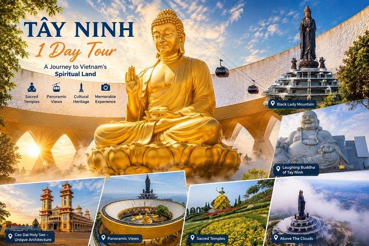 Templo de Cao Dai y aventura de montaña virgen negra 1 día